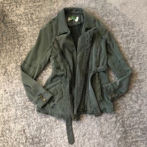 Anthropologie army green jacket